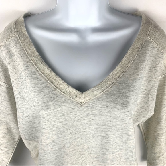 SO V-Neck Crop Top Tee Stone Heather - Picture 17 of 17